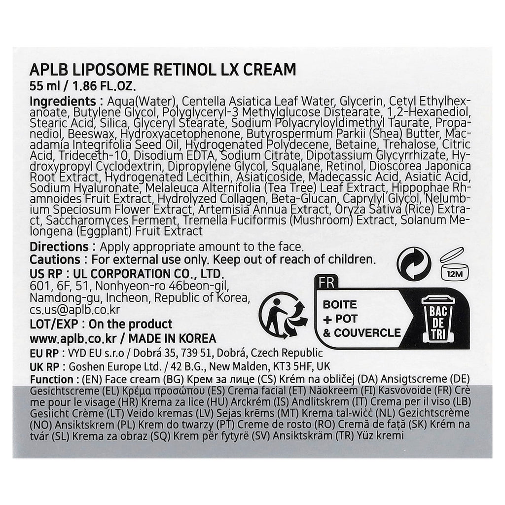 APLB, Liposome Retinol LX Cream , 1.86 fl oz (55 ml)