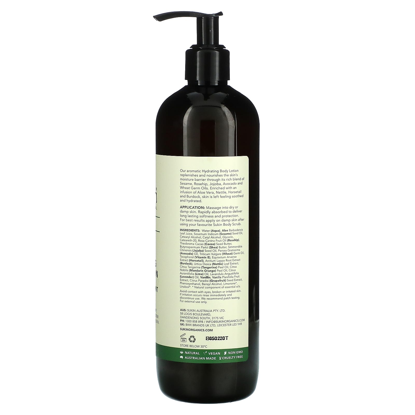 Sukin, Signature, Hydrating Body Lotion, 16.9 fl oz (500 ml)