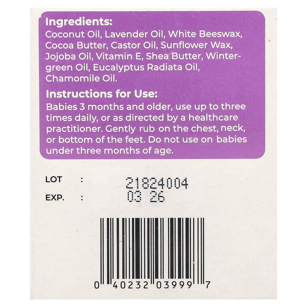 Herbion Naturals, Baby Chest Rub, 3 Months+, 3.53 oz (100 g)