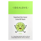 Idealove, Superfood Skin Savior, Lime All Yours, 5 Beauty Sheet Masks, 0.68 fl oz (20 ml) Each