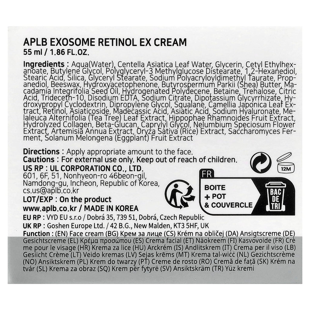 APLB, Exosome Retinol EX Cream , 1.86 fl oz (55 ml)