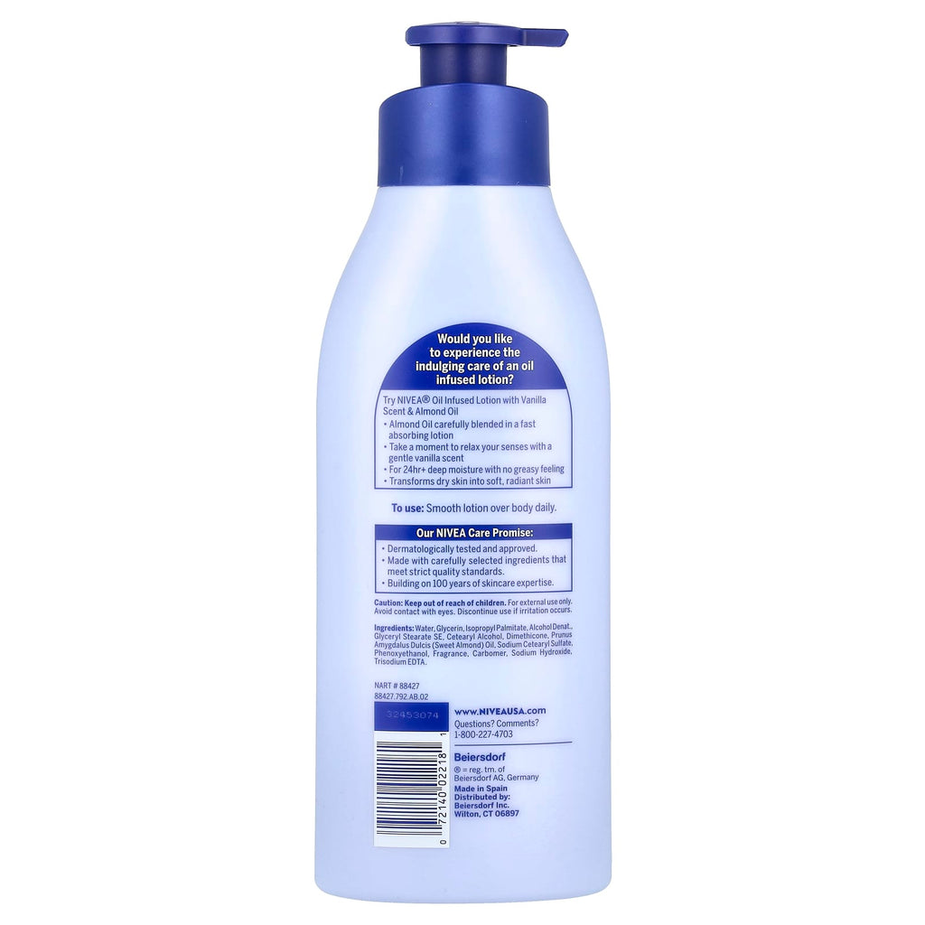 Nivea, Oil Infused Lotion, Vanilla & Almond Oil, 16.9 fl oz (500 ml)