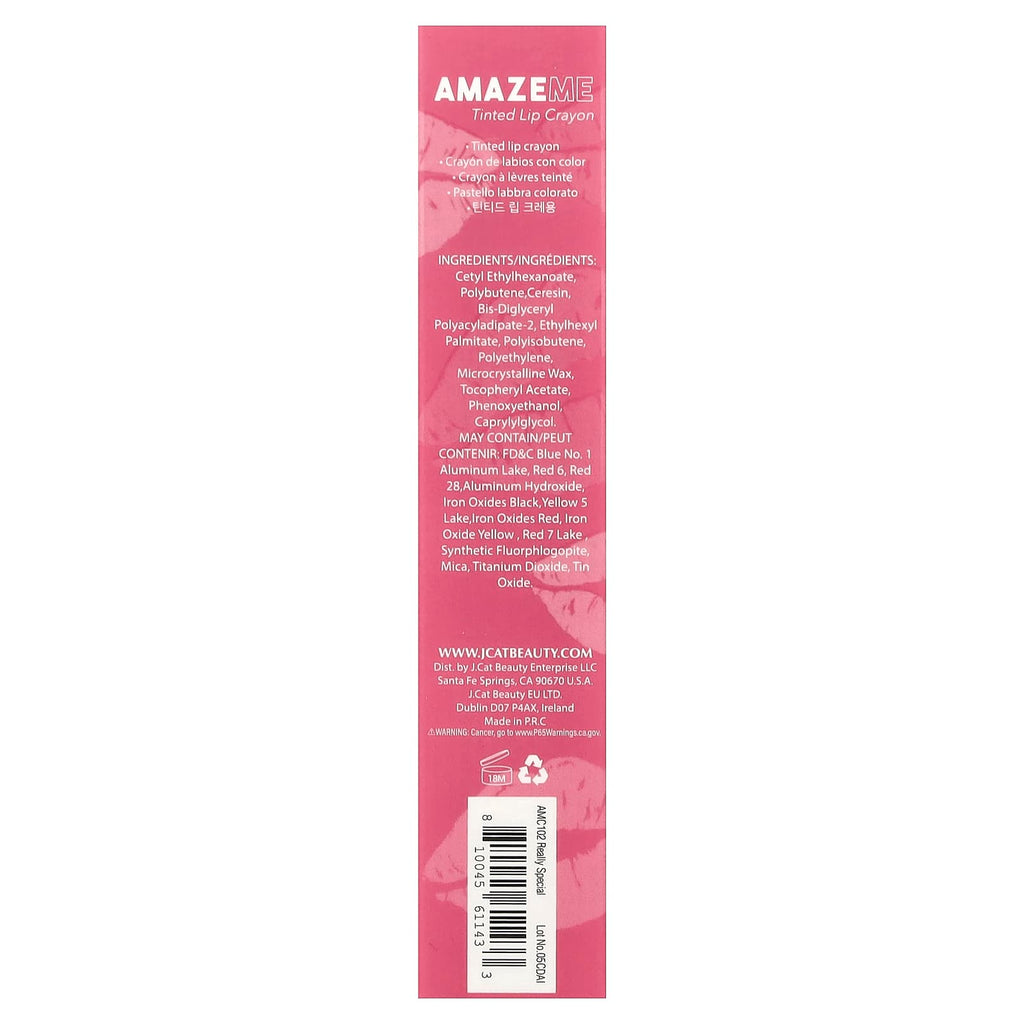 J.Cat Beauty, Amaze Me, Tinted Lip Crayon, AMC102 Really Special, 0.14 oz (4 g)