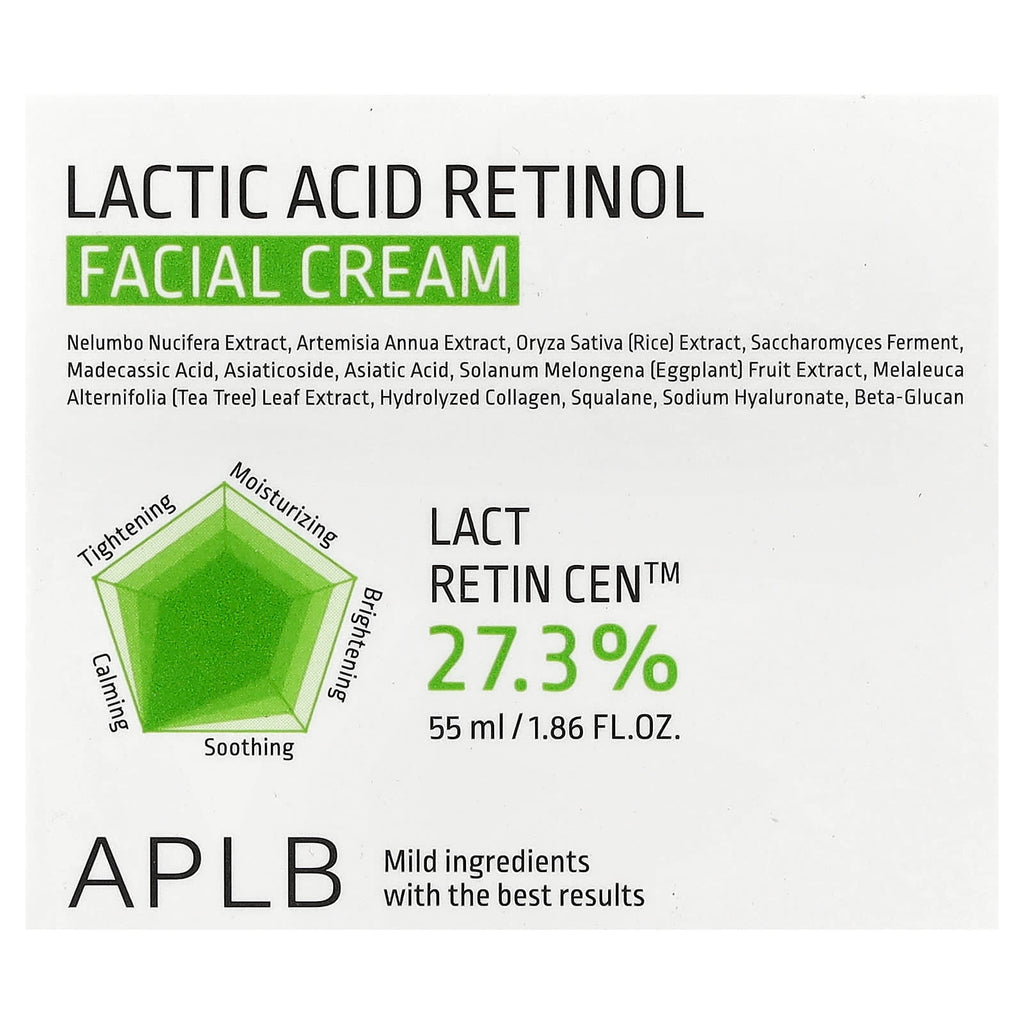 APLB, Lactic Acid Retinol Facial Cream , 1.86 fl oz (55 ml)