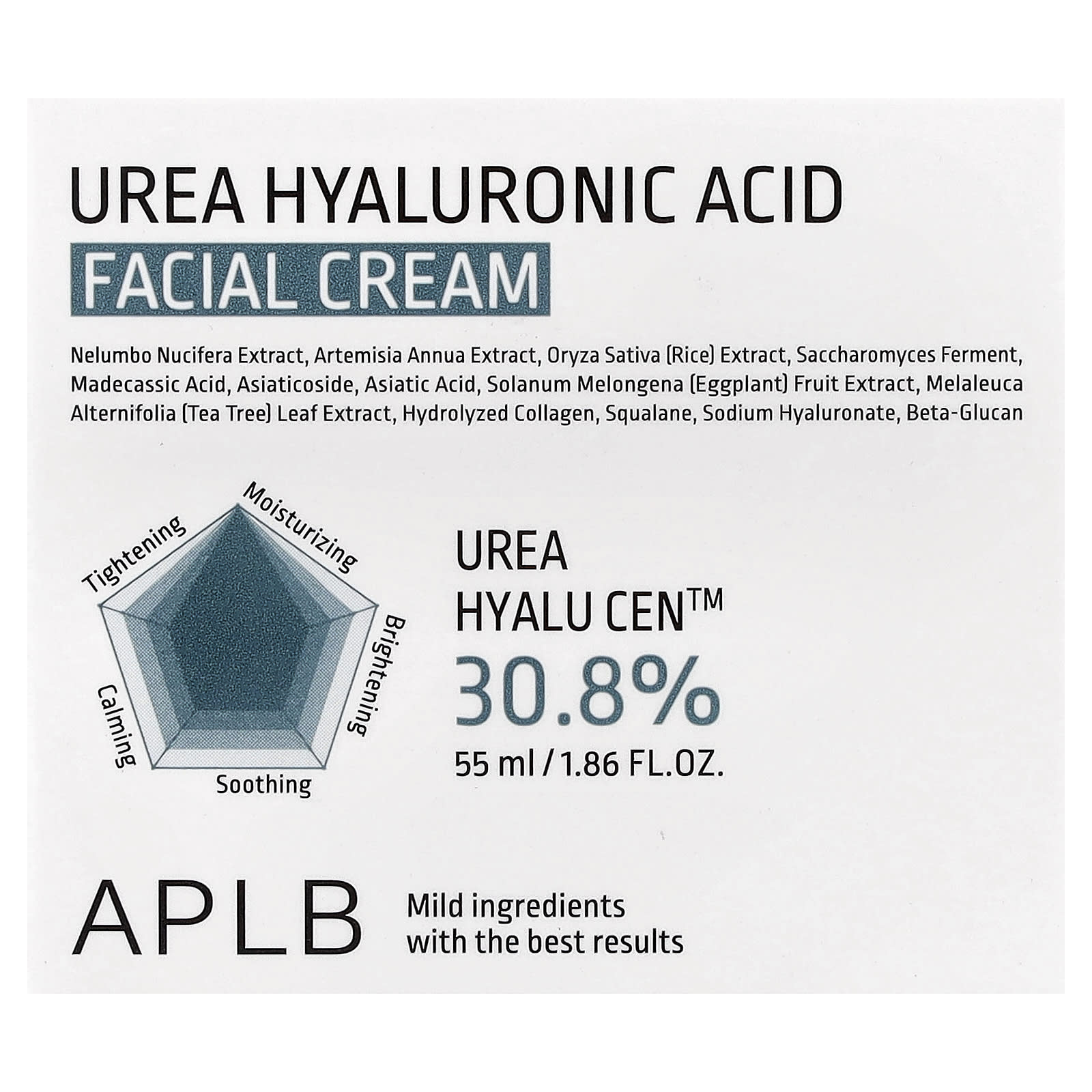 APLB, Urea Hyaluronic Acid Facial Cream, 1.86 fl oz (55 ml)