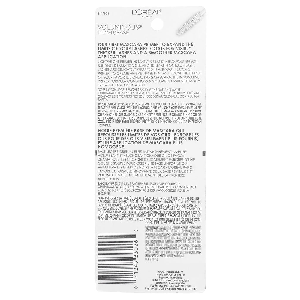 L'Oréal, Voluminous, Primer, 300 White Primer, 0.24 fl oz (7.3 ml)