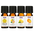 NOW Foods, Solutions, Put Some Pep in Your Step, Uplifting Essential Oils Kit, 4 Bottles, 1.3 fl oz (10 ml) Each