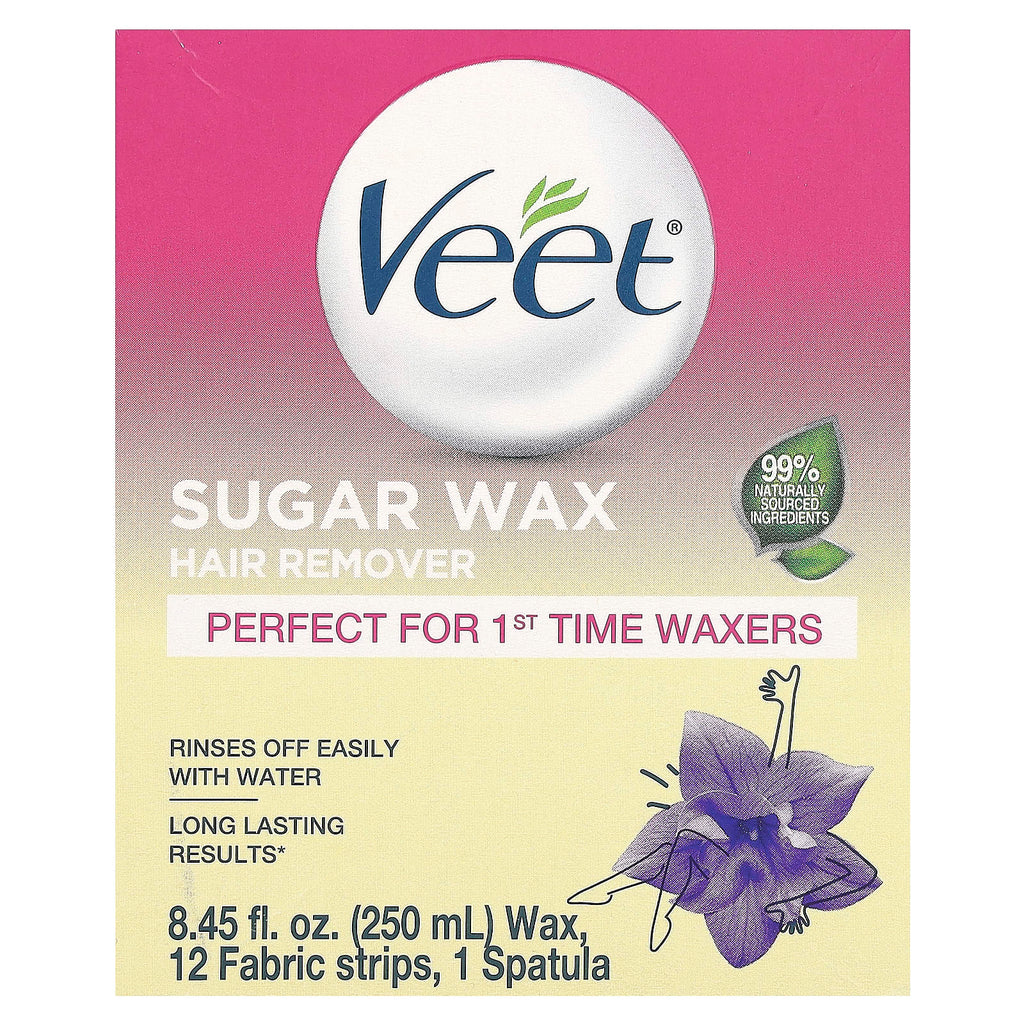 Veet, Sugar Wax Hair Remover, Essential Oils & Floral Vanilla, 14 Pieces