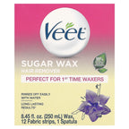 Veet, Sugar Wax Hair Remover, Essential Oils & Floral Vanilla, 14 Pieces