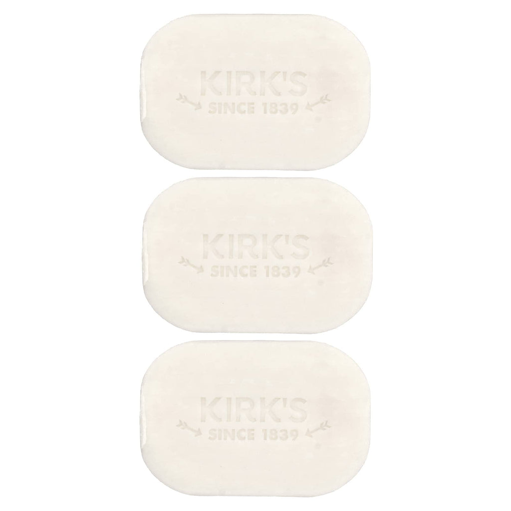 Kirk's, 100% Premium Coconut Oil Castile Bar Soap, Lavender & Vanilla, 3 Bars, 4 oz (113 g) Each