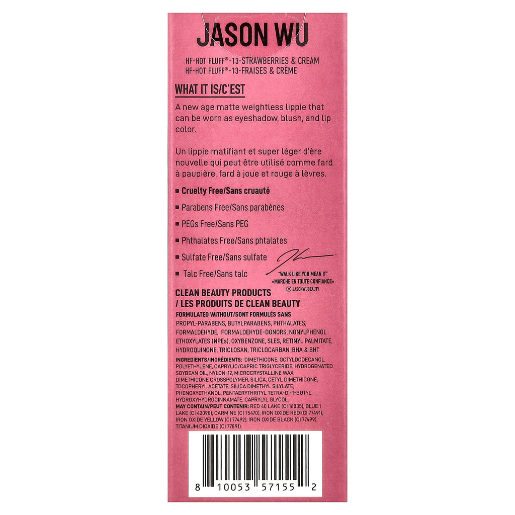 Jason Wu, Hot Fluff®, 13 Strawberries & Cream, 0.134 oz (3.8 g)