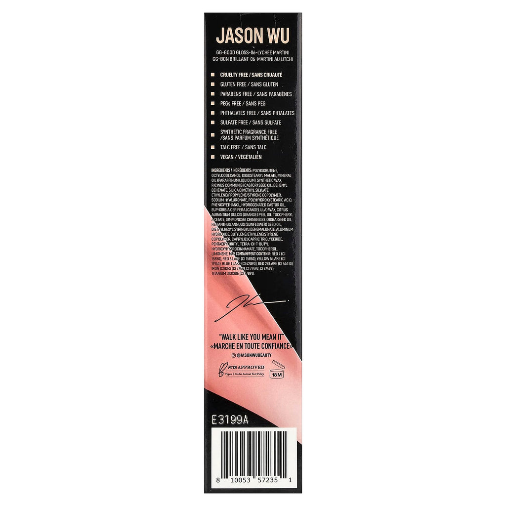Jason Wu, Good Gloss, 06 Lychee Martini, 0.13 fl oz (3.97 ml)