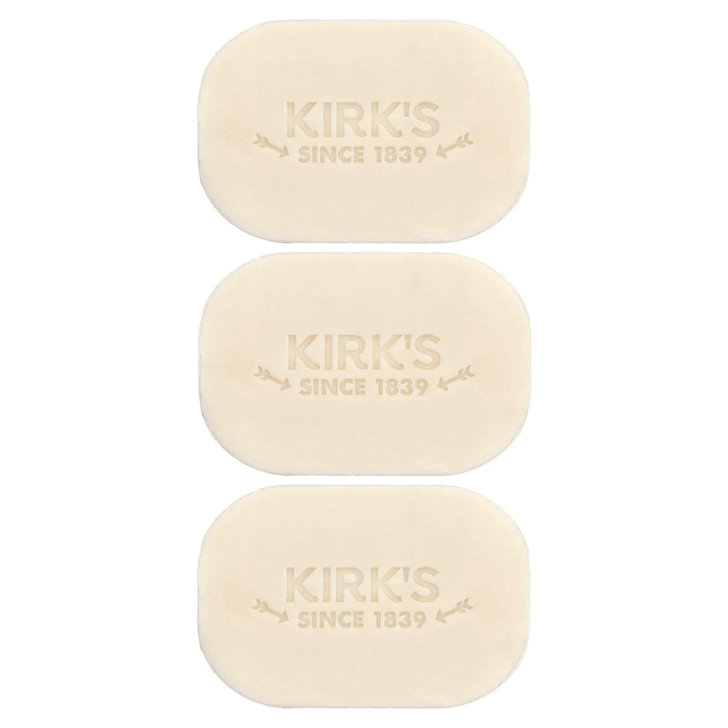 Kirk's, 100% Premium Coconut Oil Castile Bar Soap, Citrus Twist, 3 Bars, 4 oz (113 g) Each