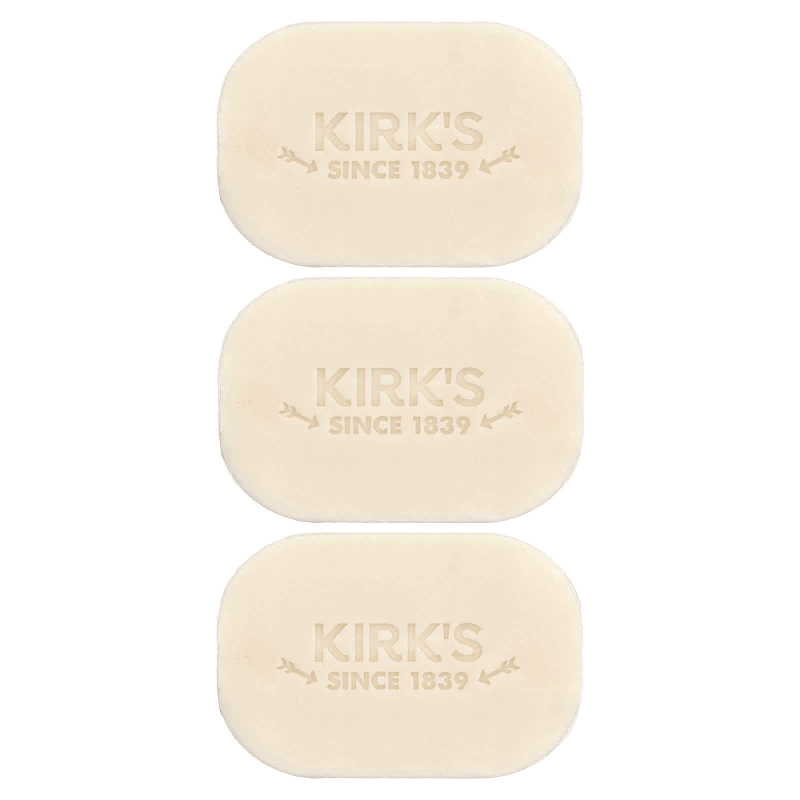 Kirk's, 100% Premium Coconut Oil Castile Bar Soap, Citrus Twist, 3 Bars, 4 oz (113 g) Each