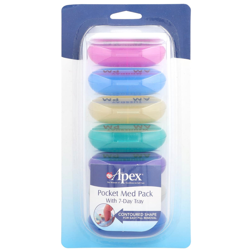 Apex, Pocket Med Pack with 7-Day Tray, 1 Tray