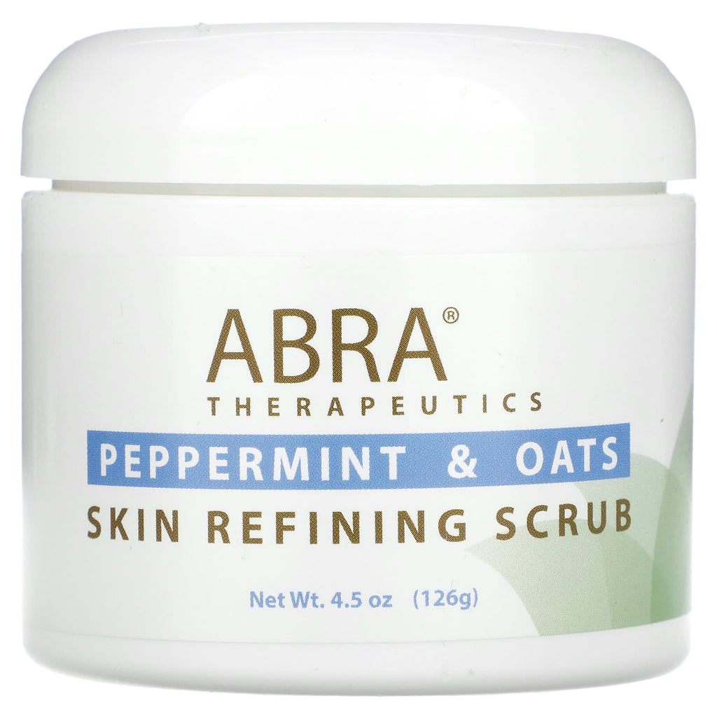 Abra Therapeutics, Skin Refining Scrub, Peppermint and Oats, 4.5 oz (126 g)