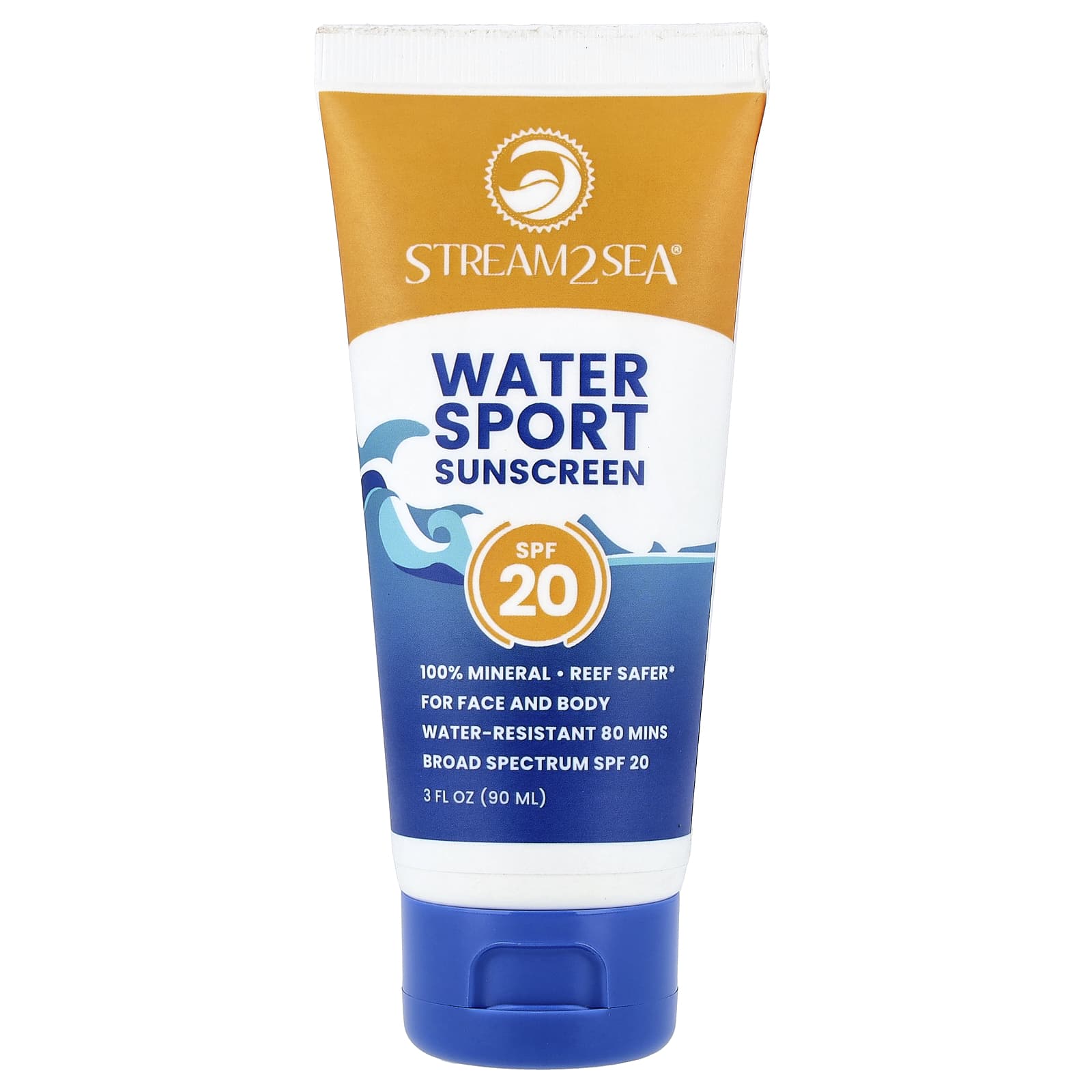 Stream2Sea, Water Sport Sunscreen, SPF 20, 3 fl oz (90 ml)