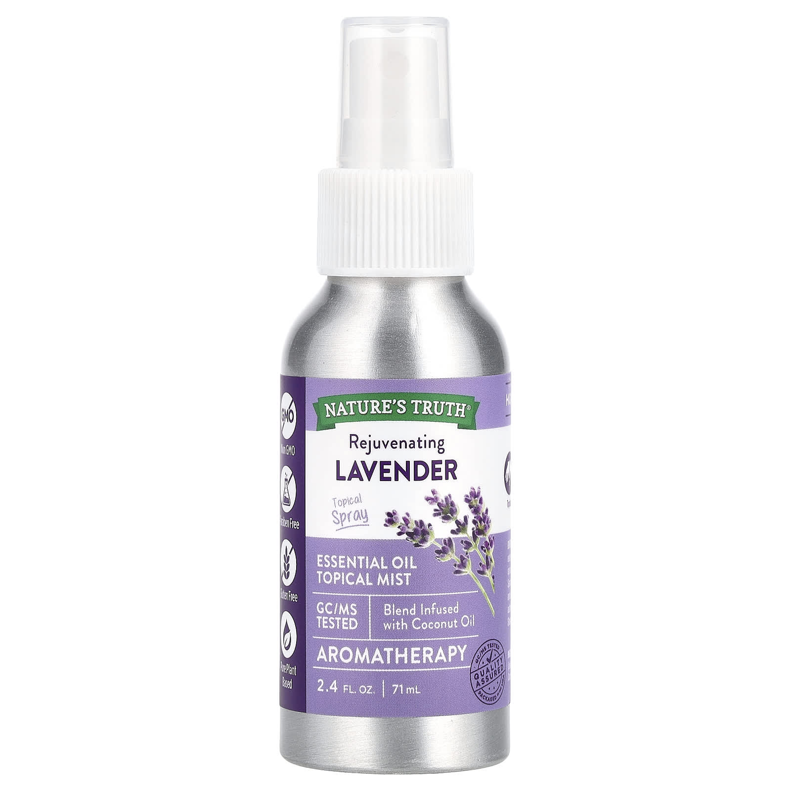 Nature's Truth, Essential Oil Topical Mist, Rejuvenating Lavender, 2.4 fl oz (71 ml)