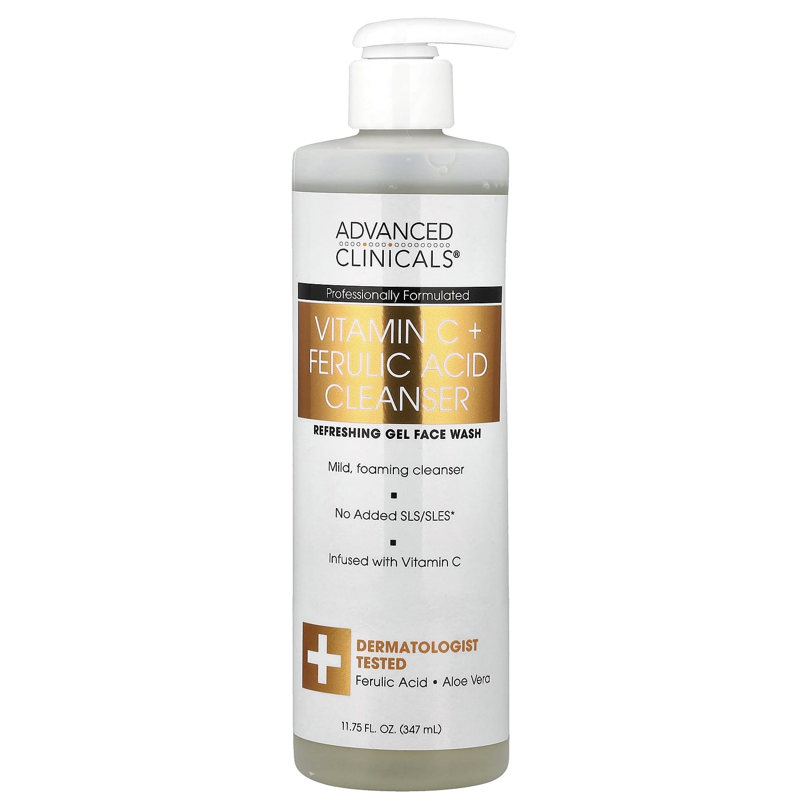 Advanced Clinicals, Vitamin C + Ferulic Acid Cleanser, 11.75 fl oz (347 ml)