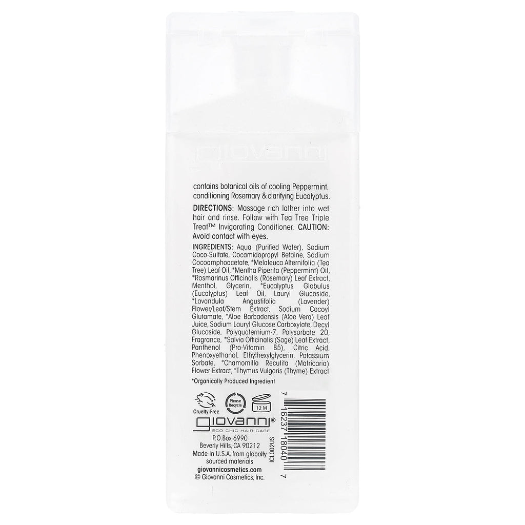 Giovanni, Tea Tree Triple Treat™, Invigorating Shampoo, For All Hair Types, 2 fl oz (60 ml)