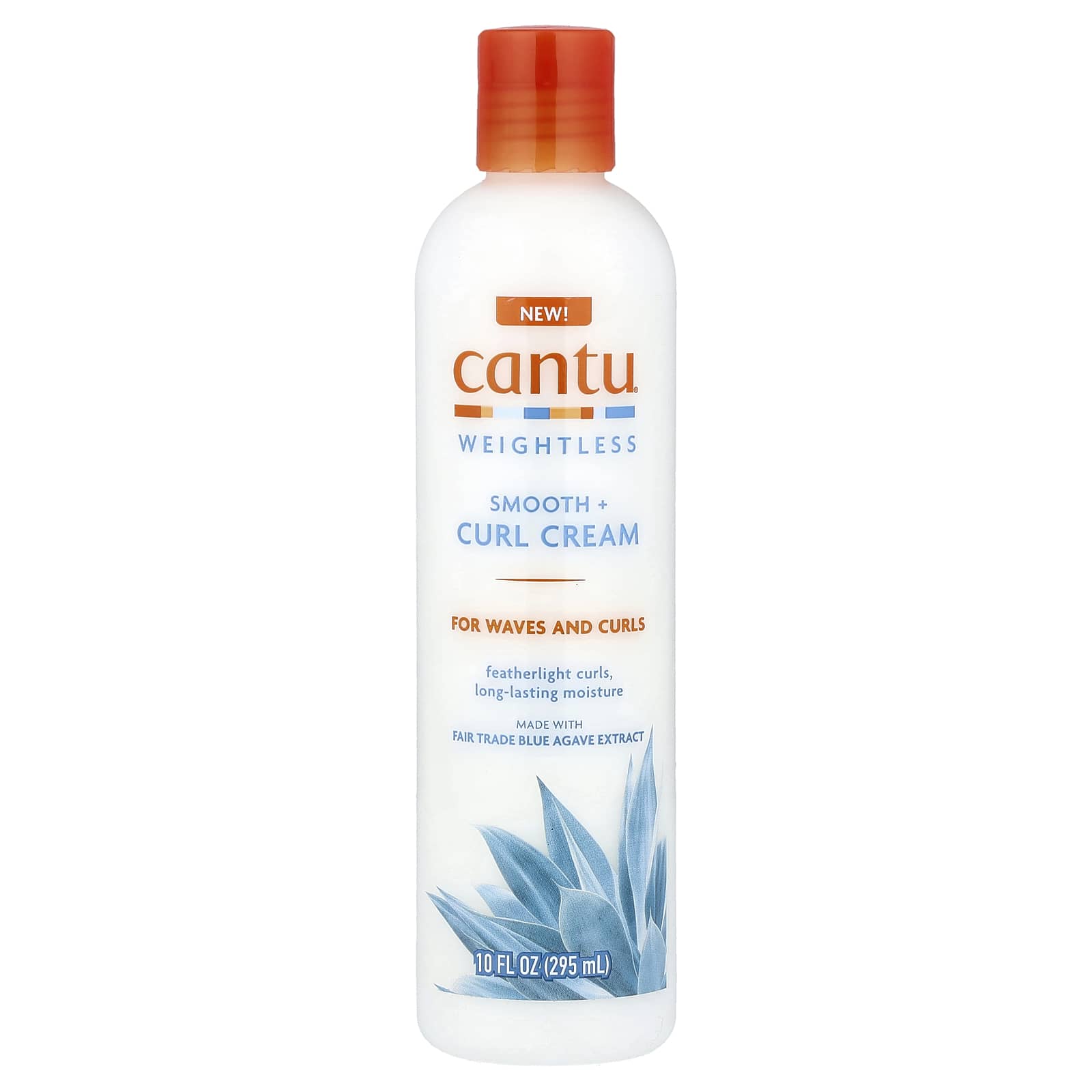 Cantu, Weightless, Smooth + Curl Cream, For Waves and Curls, 10 fl oz (295 ml)