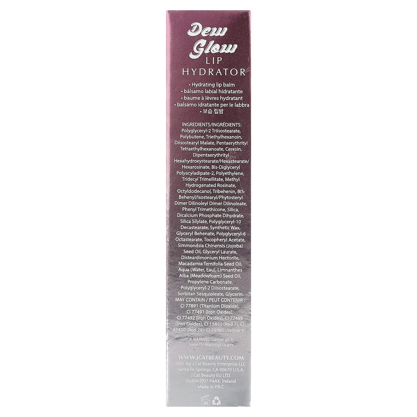 J.Cat Beauty, Dew Glow, Lip Hydrator, DLB101 Full Gleam, 0.12 oz (3.4 g)