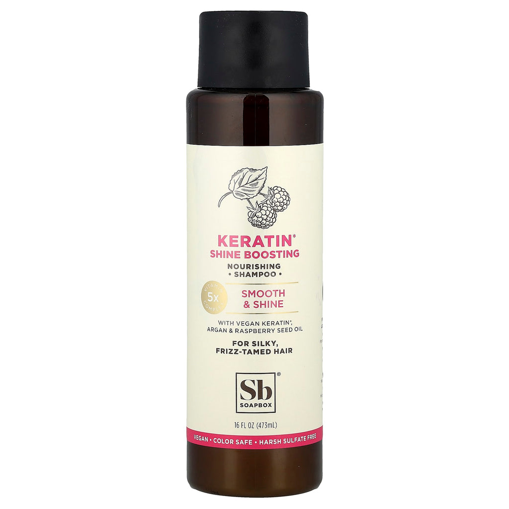 Soapbox, Nourishing Shampoo, Keratin Shine Boosting, For Silky, Frizz-Tamed Hair, 16 fl oz (473 ml)