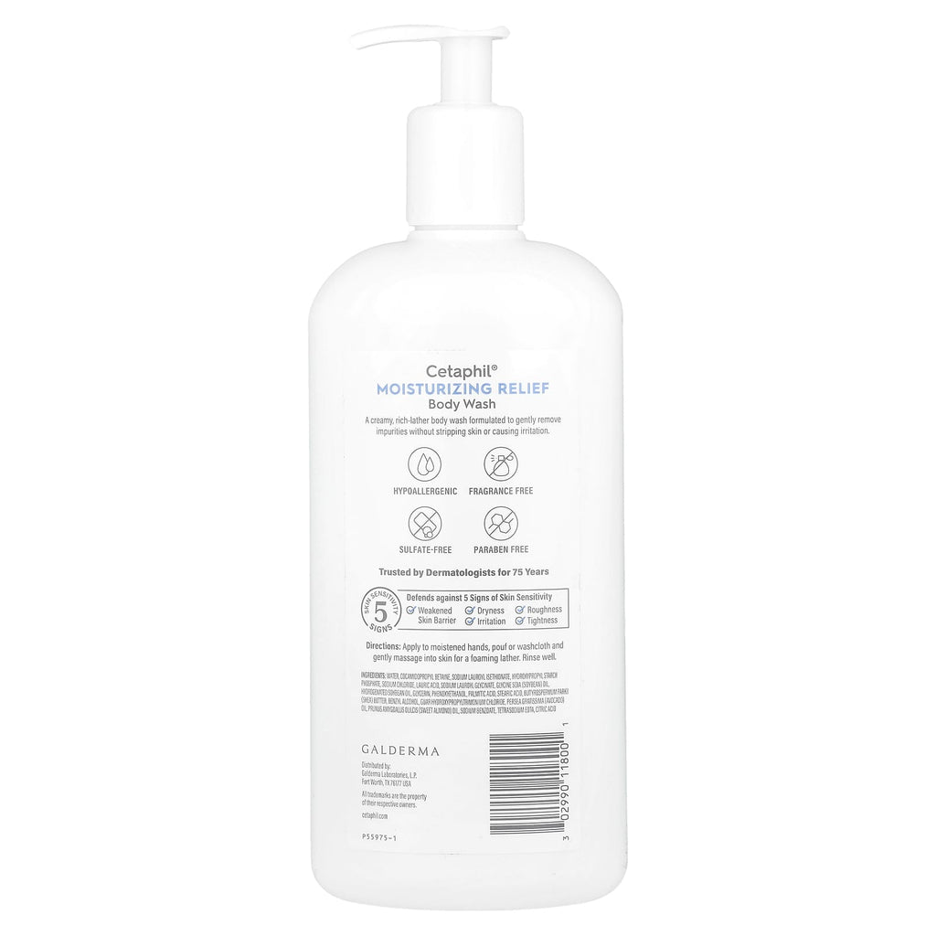 Cetaphil, Moisturizing Relief Body Wash, Dry, Sensitive Skin, 20 fl oz (591 ml)