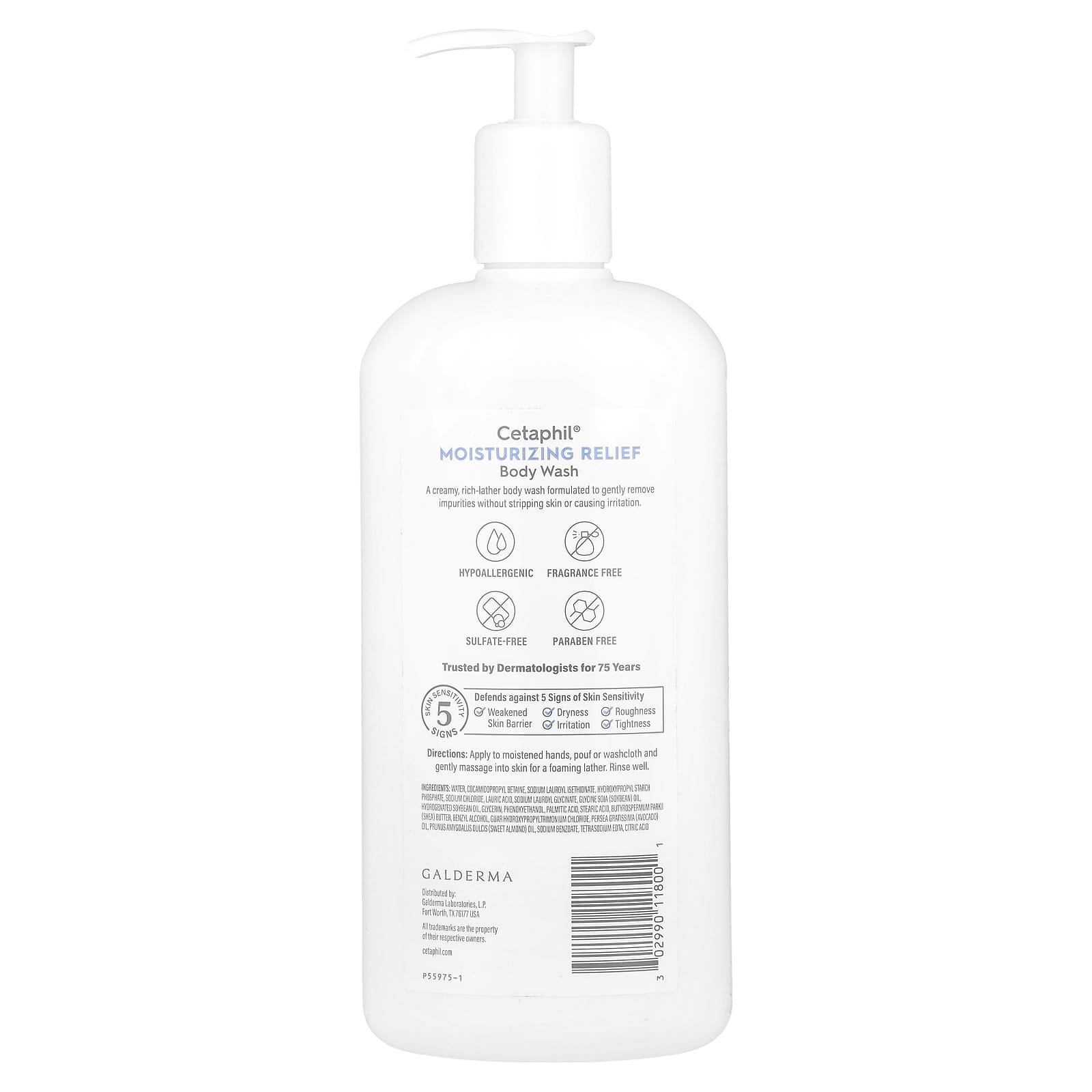 Cetaphil, Moisturizing Relief Body Wash, Dry, Sensitive Skin, 20 fl oz (591 ml)