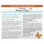 Source Naturals, Allercetin, Allergy & Sinus, 48 Homeopathic Tablets