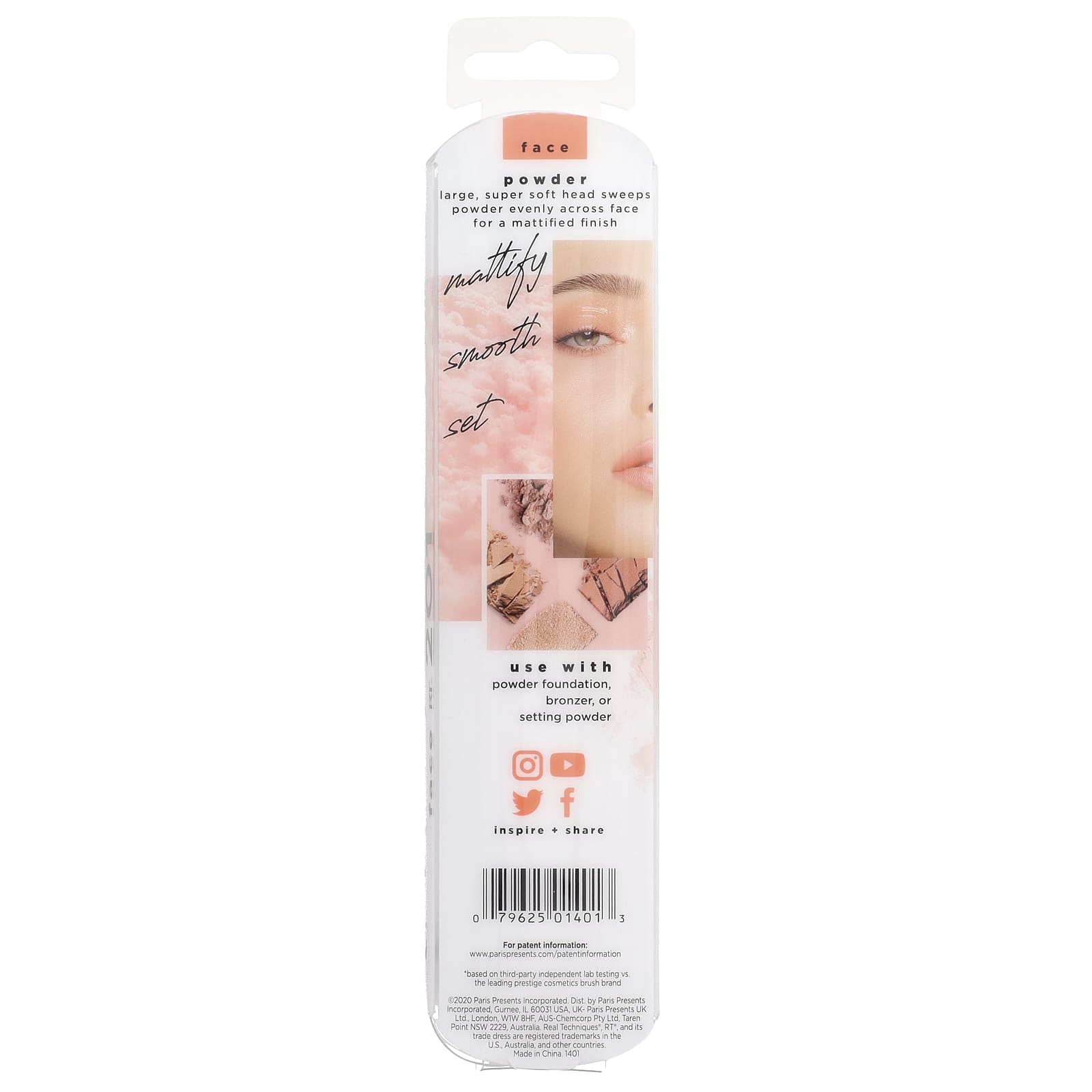Real Techniques, Face Brush, For Powder + Bronzer, 1 Brush