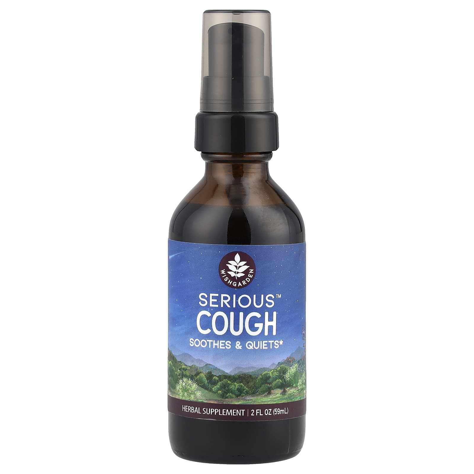 WishGarden Herbs, Serious™ Cough, Soothes & Quiets, 2 fl oz (59 ml)