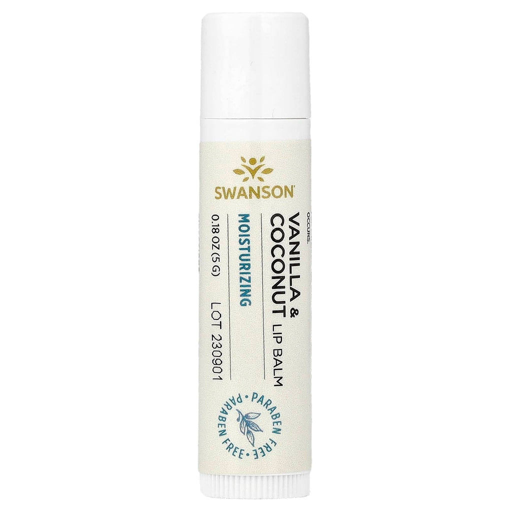 Swanson, Lip Balm, Vanilla and Coconut, 0.18 oz (5 g)