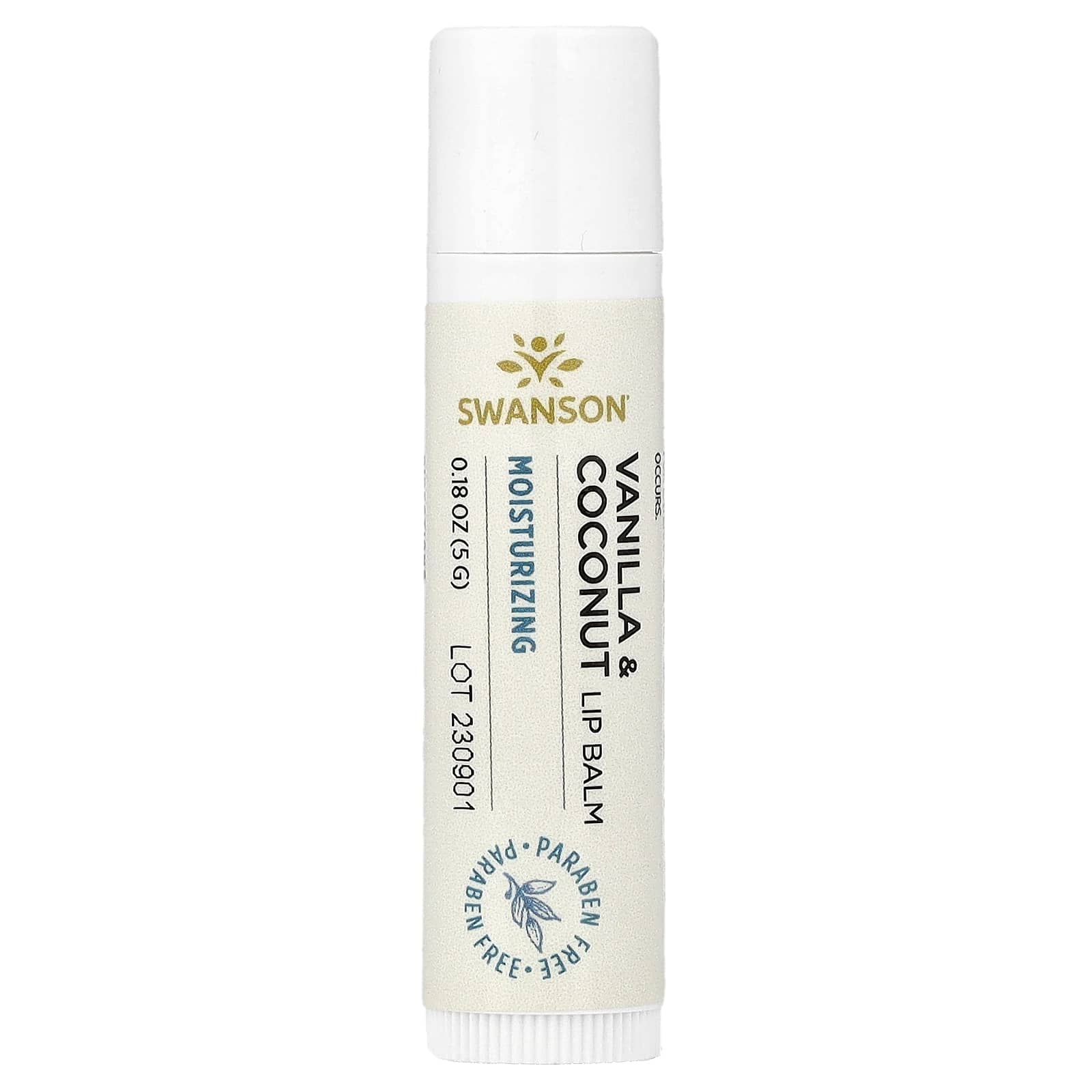 Swanson, Lip Balm, Vanilla and Coconut, 0.18 oz (5 g)