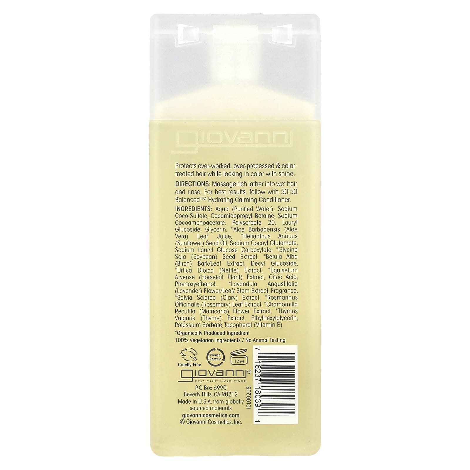 Giovanni, 50:50 Balanced™, Hydrating-Clarifying Shampoo, For Normal to Dry Hair, 2 fl oz (60 ml)