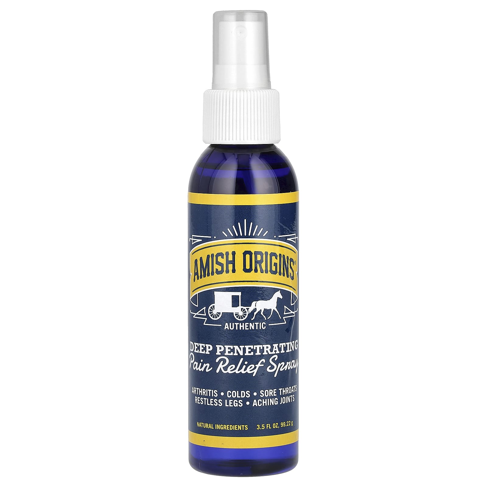 Amish Origins, Deep Penetrating Pain Relief Spray, 3.5 fl oz (99.22 g)