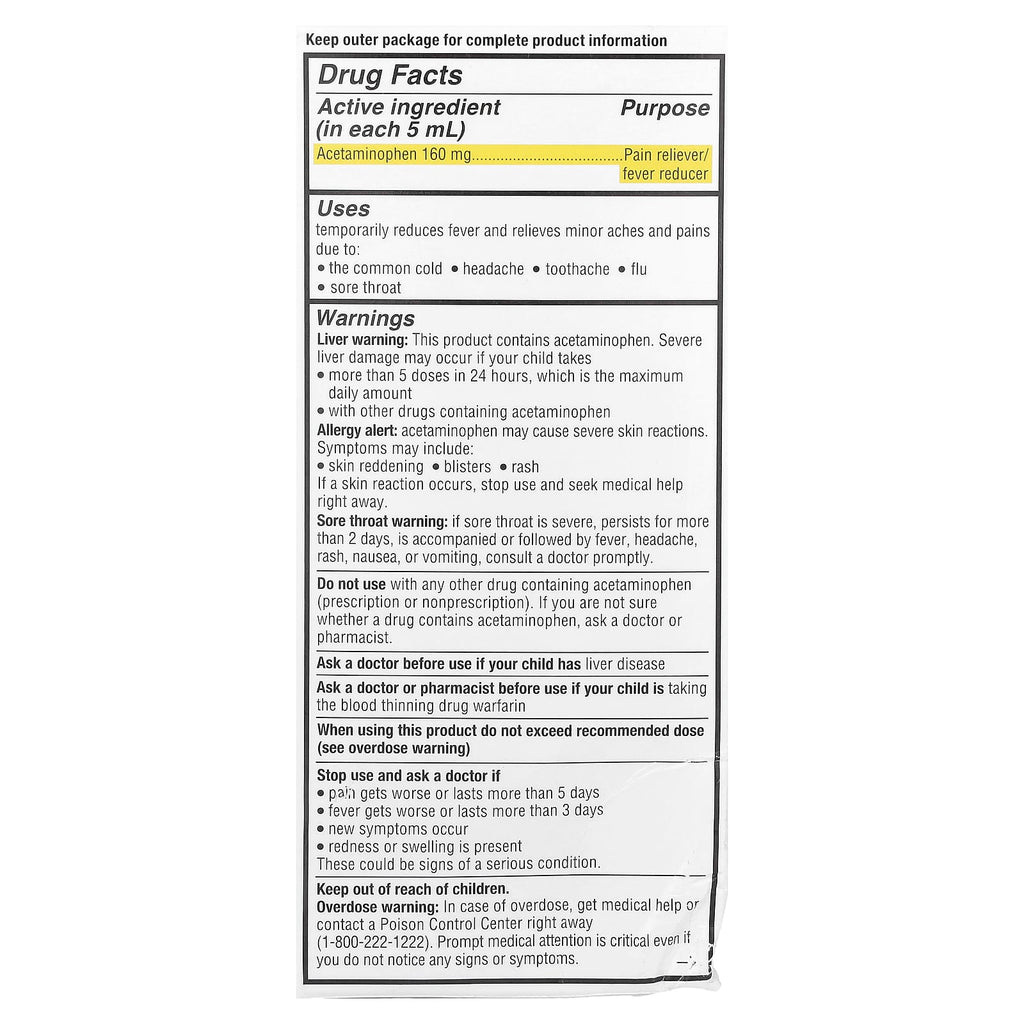 Genexa, Infants' Pain & Fever, Organic Cherry, 160 mg, 2 fl oz (59 ml)