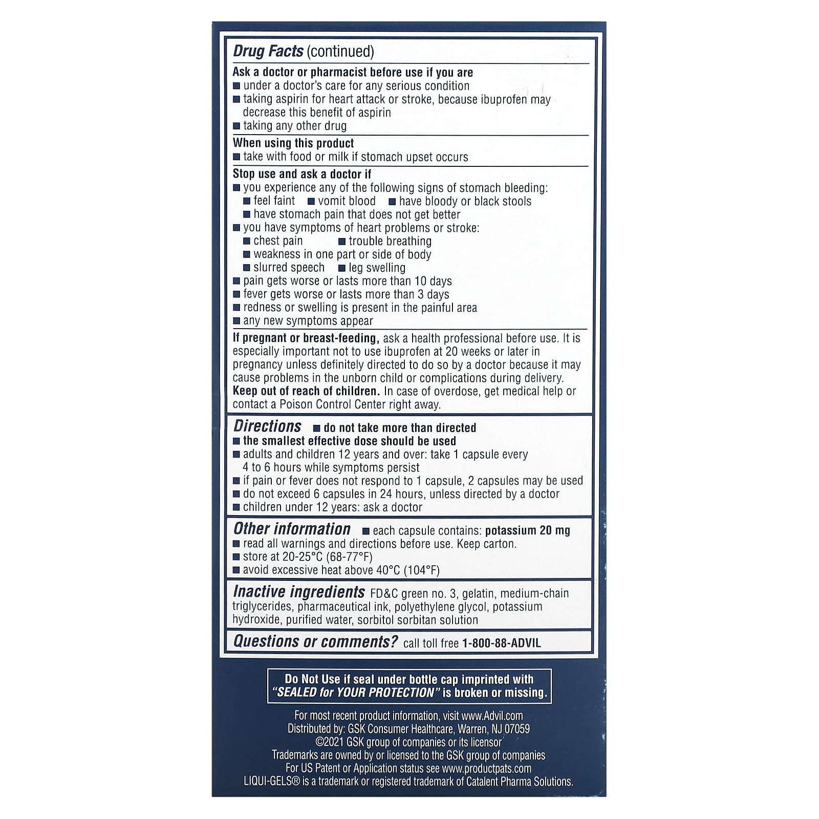 Advil, Liqui-Gels, Minis, 200 mg, 160 Liquid Filled Capsules