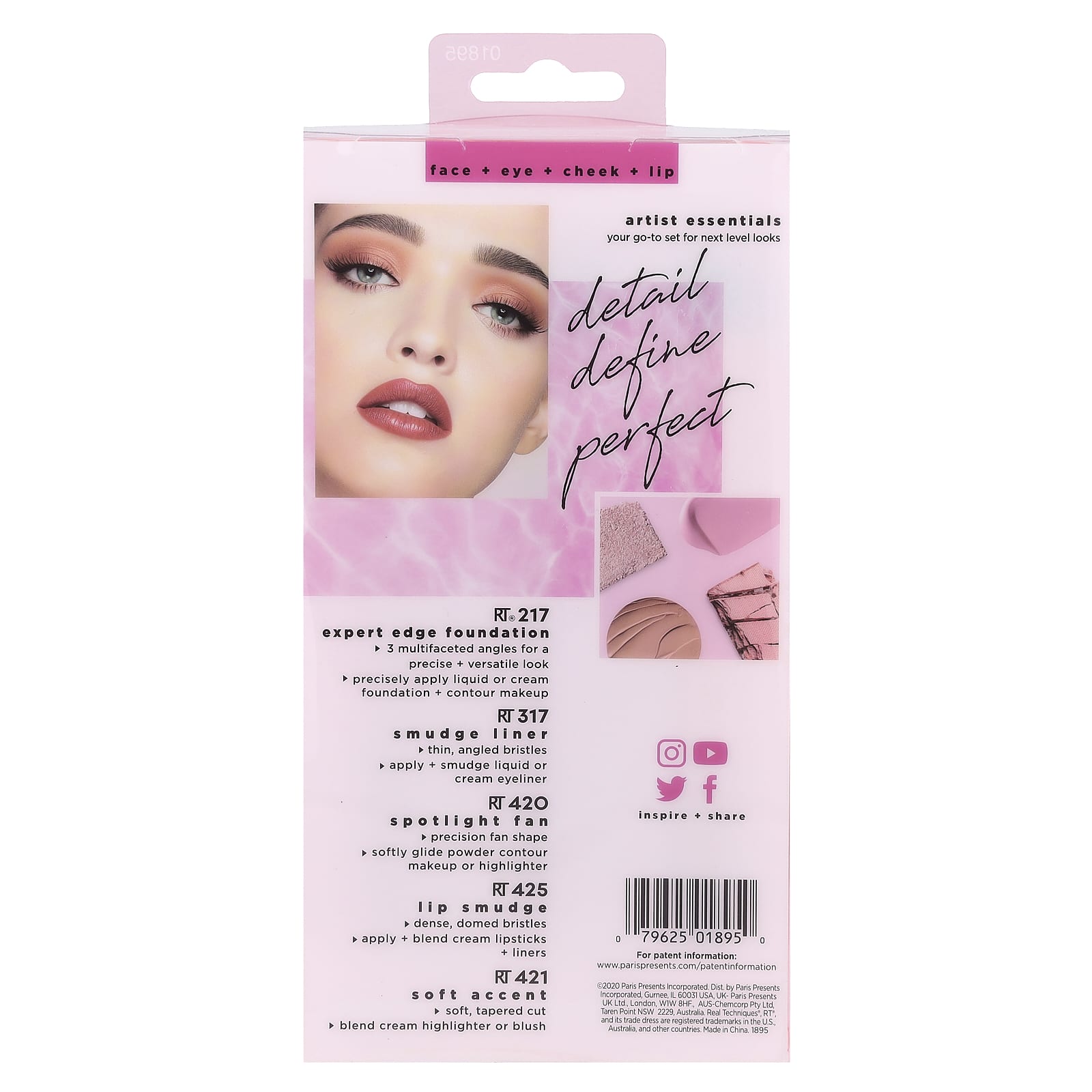 Real Techniques, Artist Essentials, 5 Piece Set