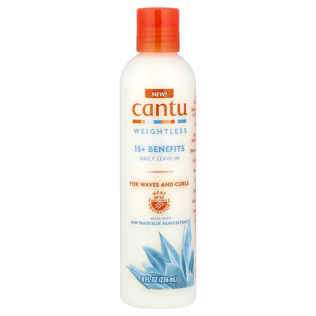 Cantu, Weightless, 15+ Benefits Daily Leave In, For Waves and Curls, 8 fl oz (236 ml)