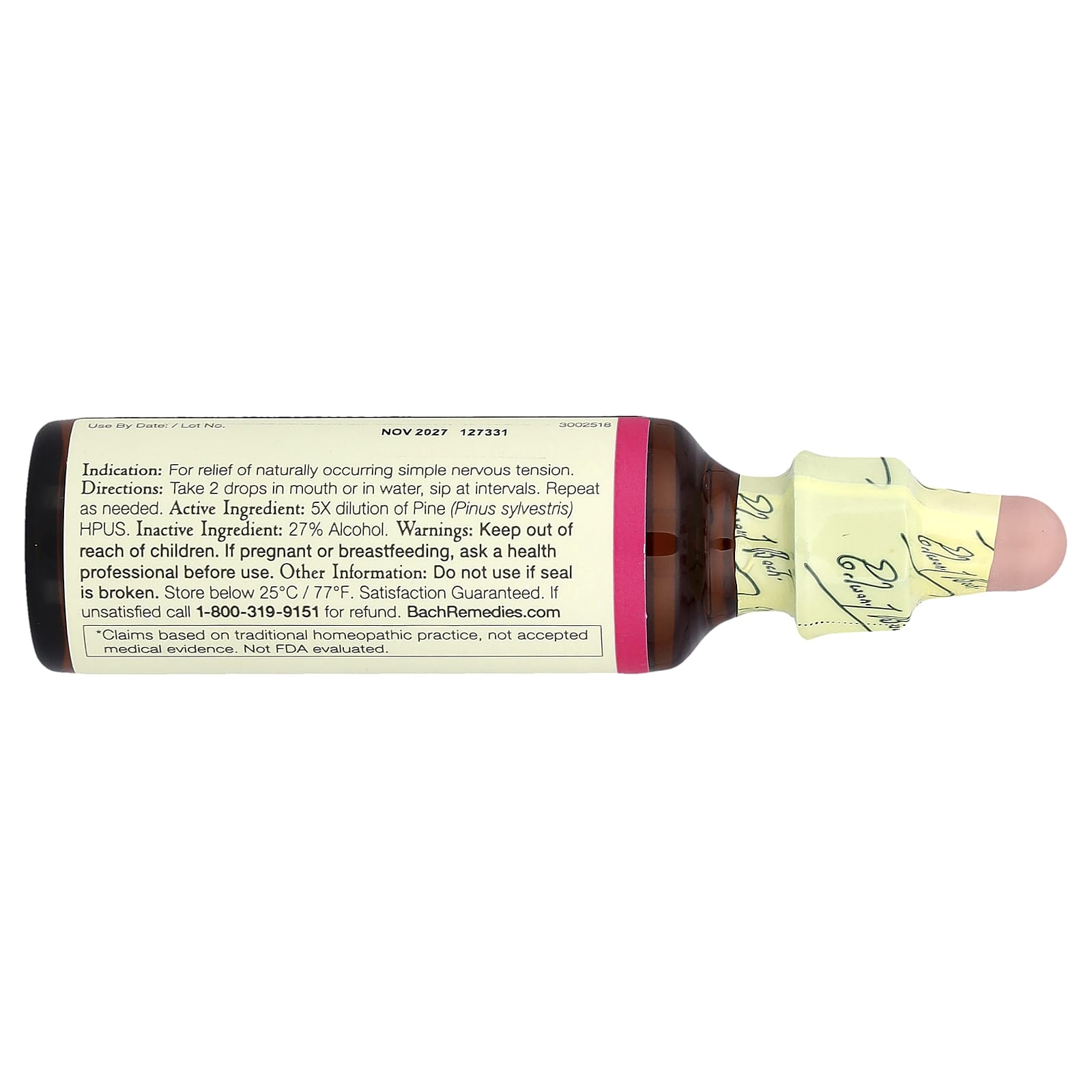 Bach, Original Flower Remedies, Pine, 0.7 fl oz (20 ml)