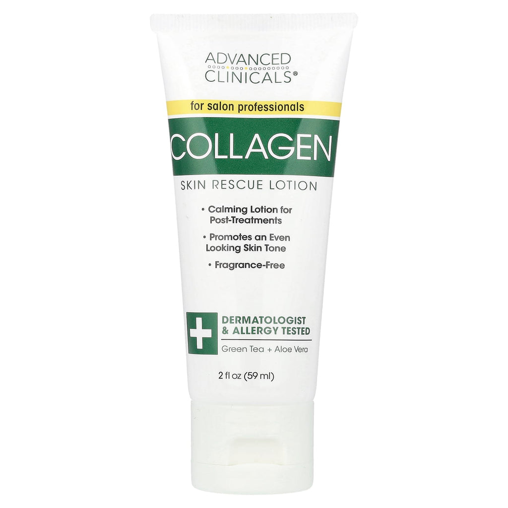 Advanced Clinicals, Collagen, Skin Rescue Lotion, Fragrance-Free, 2 fl oz (59 ml)