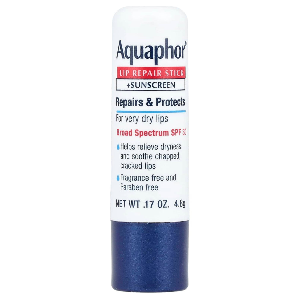 Aquaphor, Lip Repair Stick + Sunscreen, SPF 30, Fragrance Free, 0.17 oz (4.8 g)