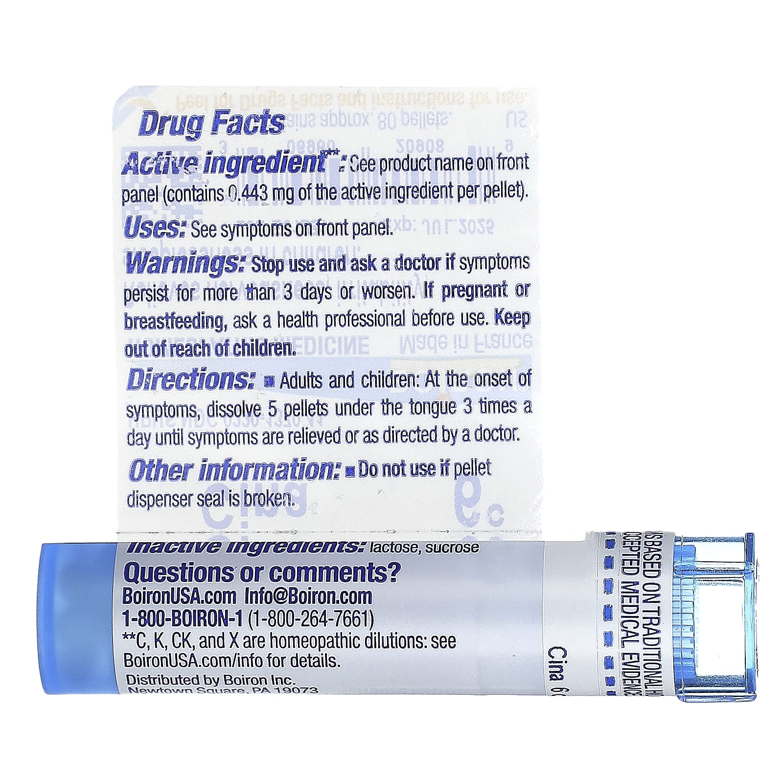 Boiron, Cina, 6C, Calm Remedy, Approx 80 Pellets