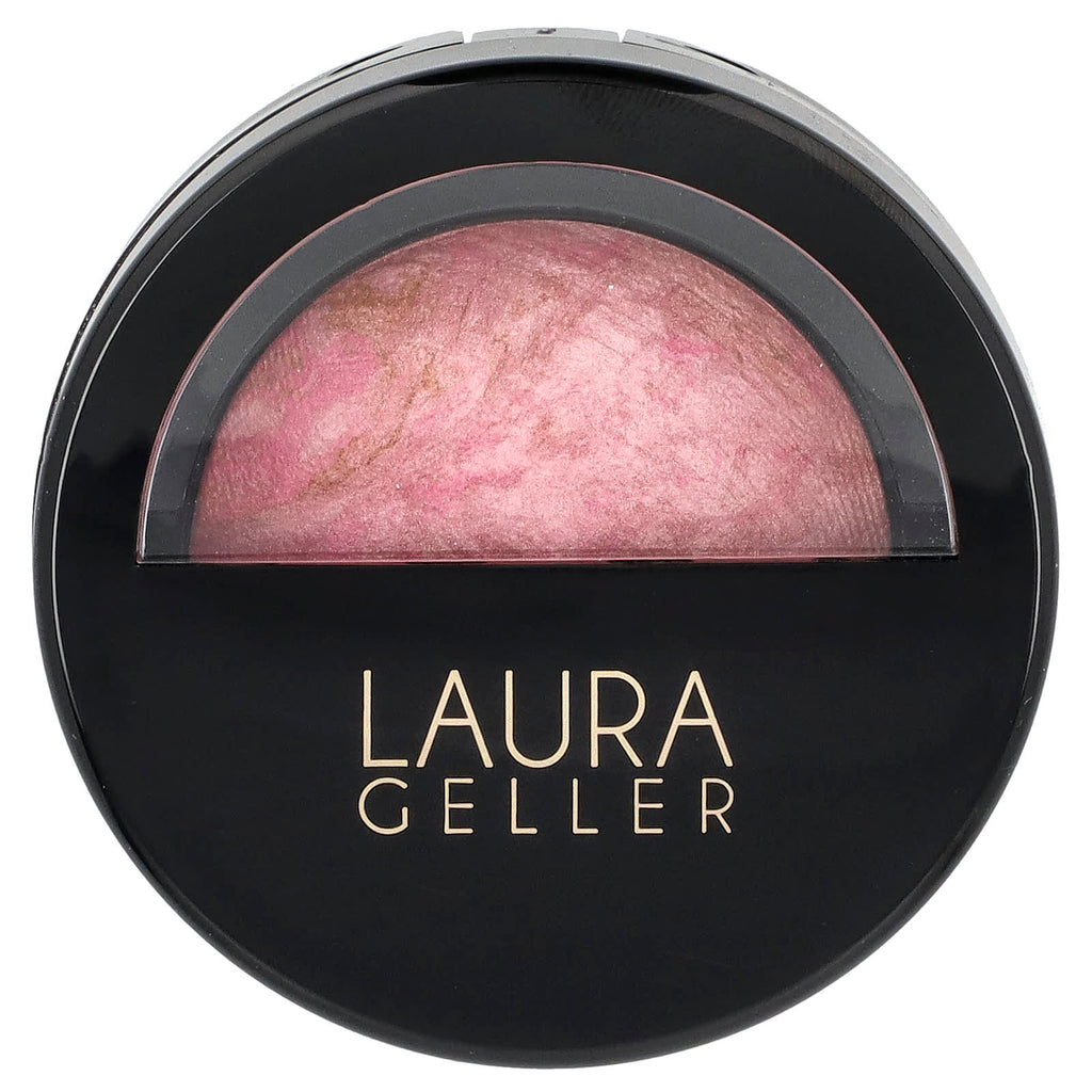 Laura Geller, Baked Blush-N-Brighten, Marbleized Blush, 0018032B Pink Buttercream, 0.16 oz (4.5 g)