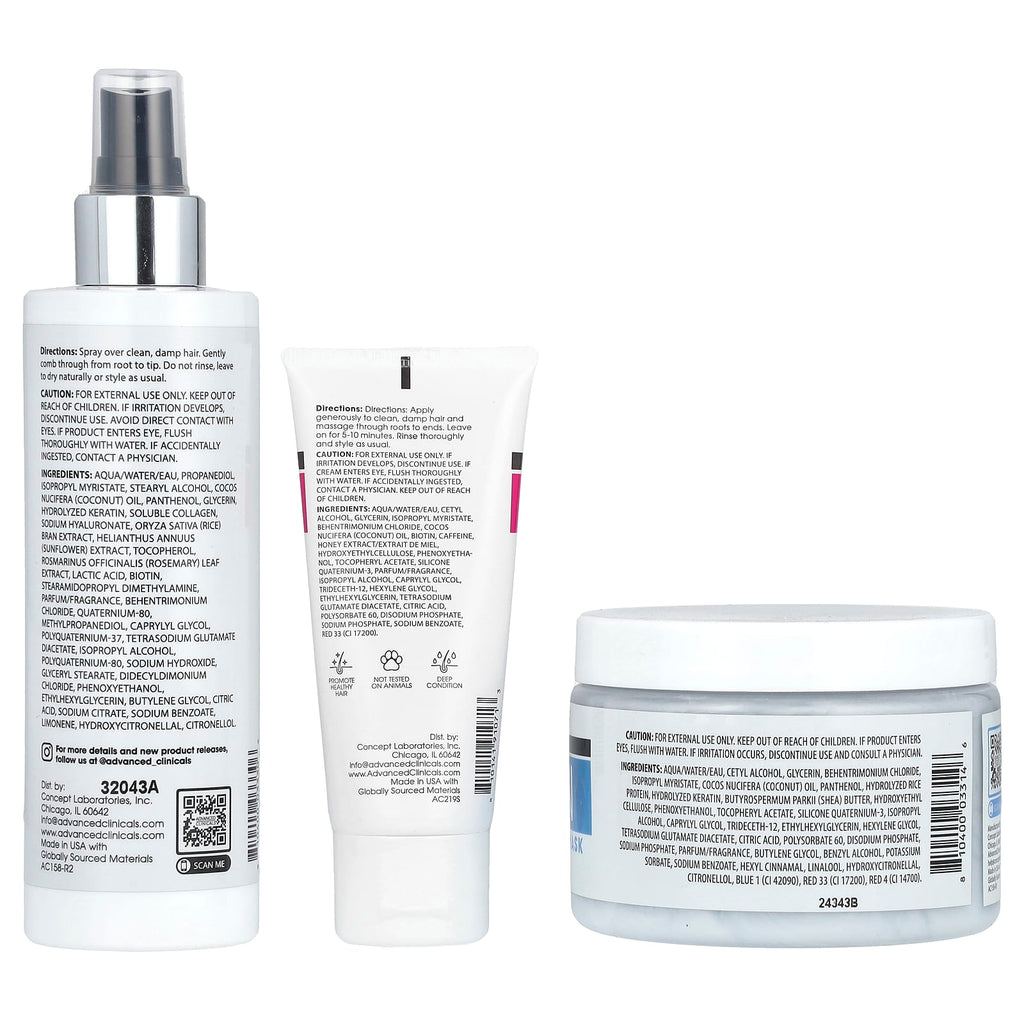 Advanced Clinicals, iHerb Exclusive, Hair Rescue Kit, 4 items