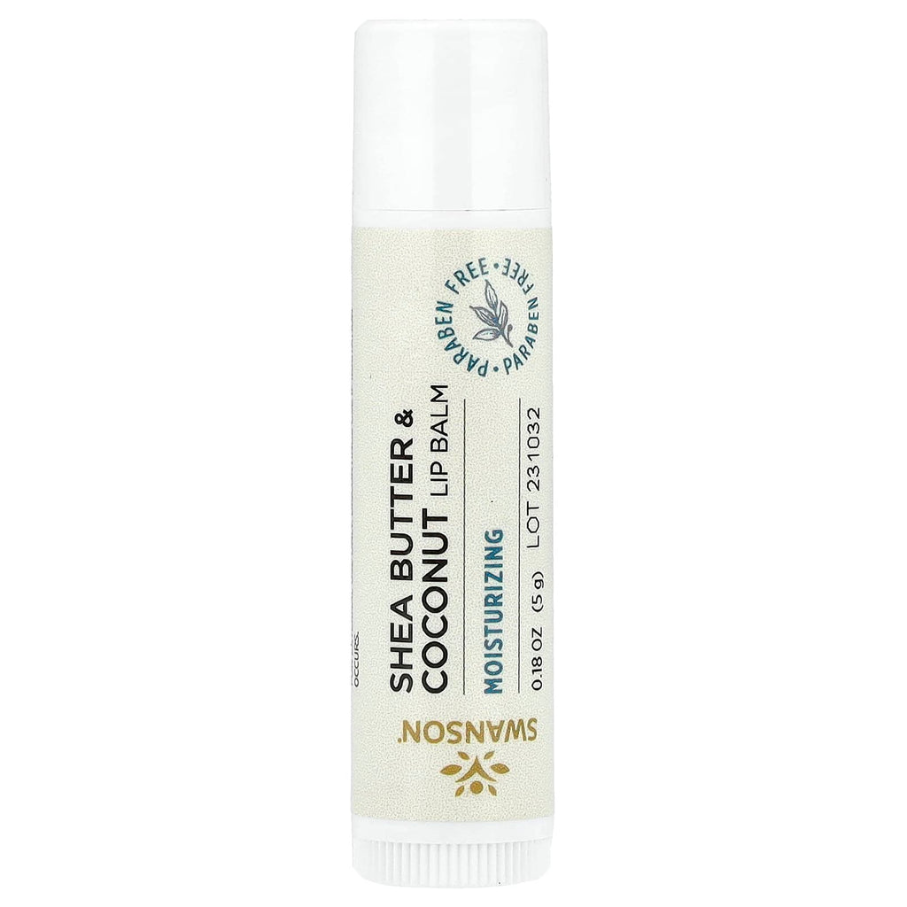 Swanson, Shea Butter & Coconut Lip Balm, 0.18 oz (5 g)