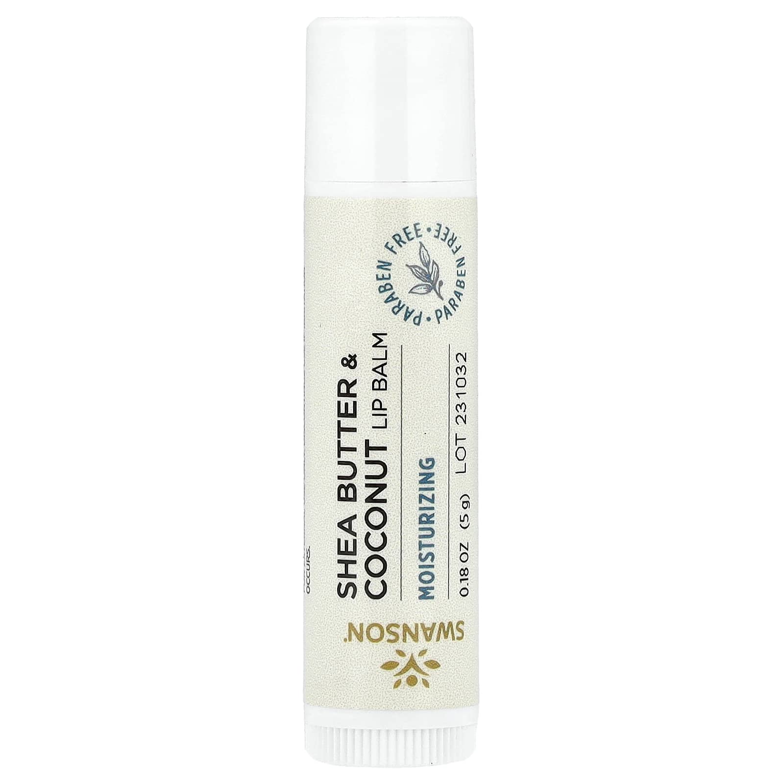 Swanson, Shea Butter & Coconut Lip Balm, 0.18 oz (5 g)