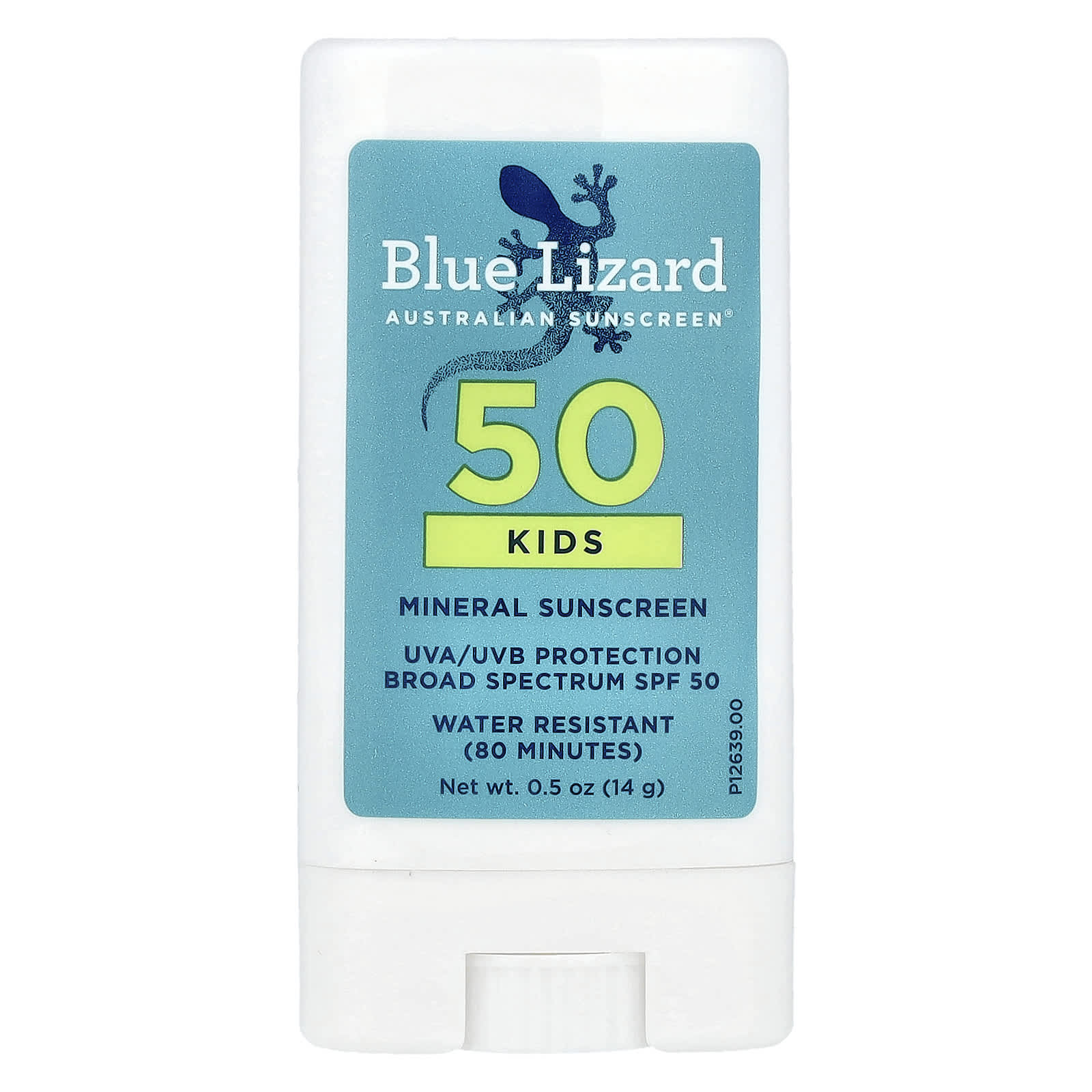 Blue Lizard Australian Sunscreen, Kids Mineral Sunscreen Stick, SPF 50, 0.5 oz (14 g)