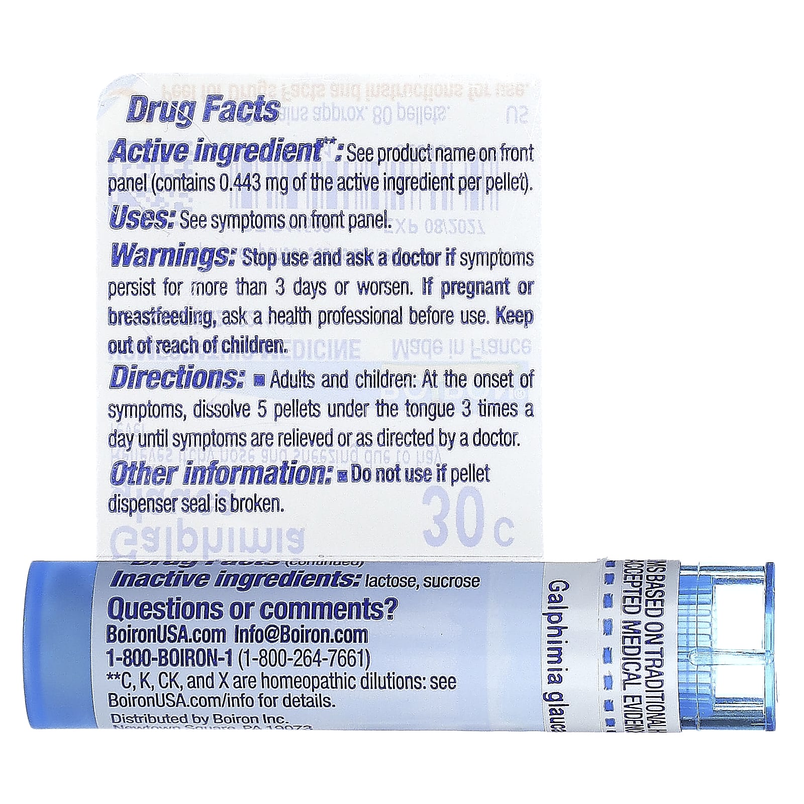 Boiron, Galphimia Glauca, 30C, Hay Fever Relief, Approx 80 Pellets